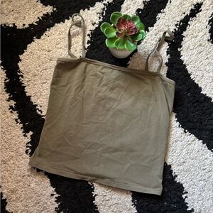 SKIMS Dark Olive Green Cami XS